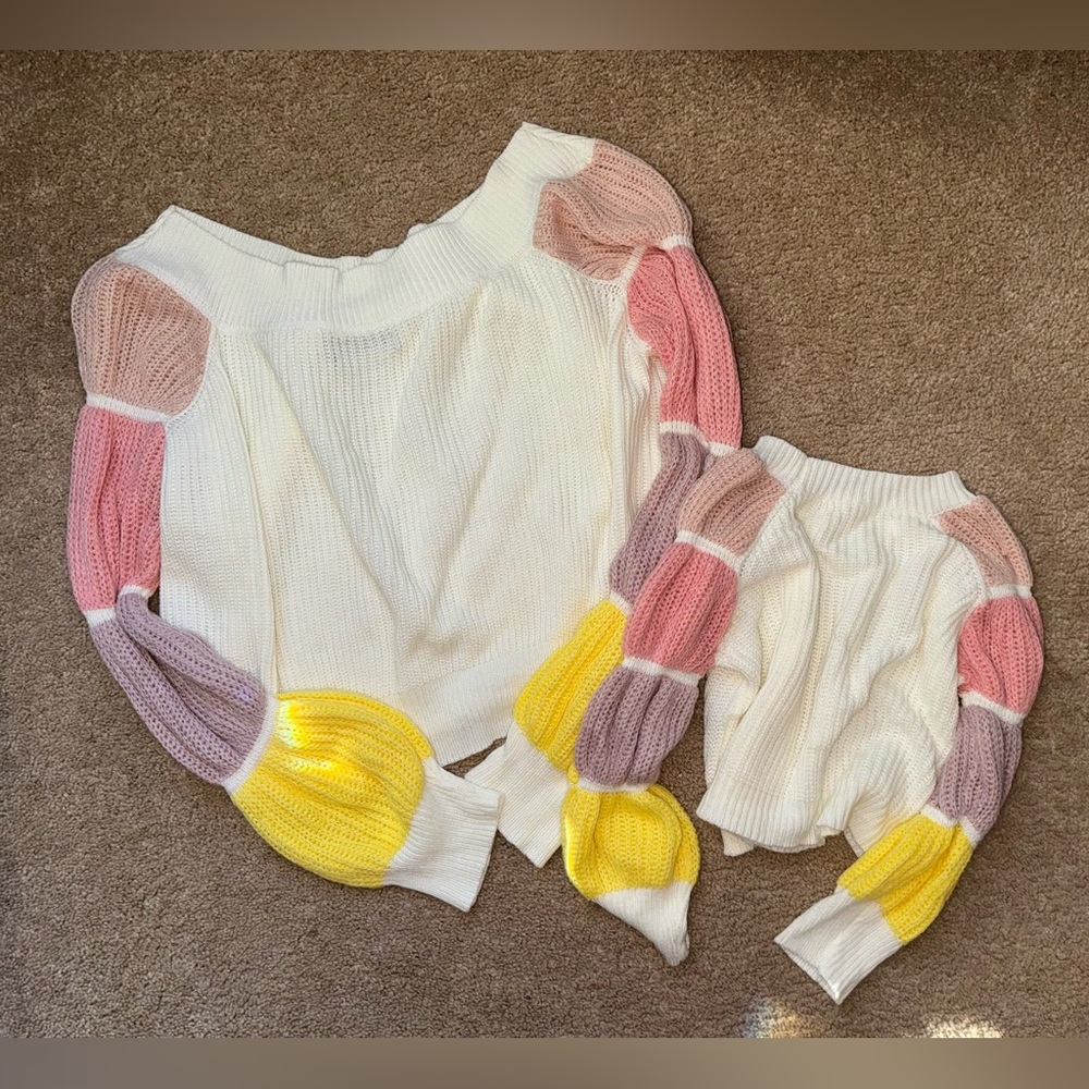 Mommy and Me matching sweater set